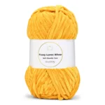 LindeHobby Fuzzy Chenille Silver Lurex 47 Goldgelb