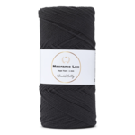 LindeHobby Macrame Lux, Makrameegarn, 1 mm 03 Schwarz
