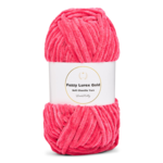 LindeHobby Fuzzy Chenille Gold Lurex 21 Dunkel zuckerrosa