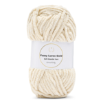 LindeHobby Fuzzy Chenille Gold Lurex 10 Creme (hellbeige)