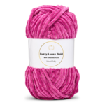 LindeHobby Fuzzy Chenille Gold Lurex 44 Hellfuchsia