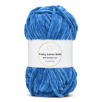 LindeHobby Fuzzy Chenille Gold Lurex 36 Blau