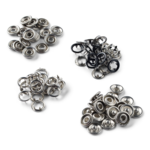 LindeHobby Druckknöpfe, 20 Stück, 9.5 mm Schwarz