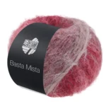 Lana Grossa Basta Mista 119 Burgund/Weinrot/Graurot/Taupe/Graubeige