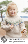 50-4 Blue Holly Sweater by DROPS Design