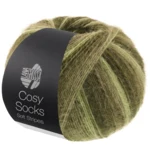Lana Grossa Cosy Socks Soft Stripes 107 Hell-/Reseda-/Grau-/Moosgrün