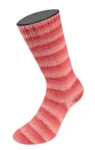 Lana Grossa Cosy Socks Soft Stripes 113 Lachs/-rot/Koralle