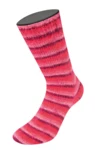 Lana Grossa Cosy Socks Soft Stripes 105 Bordeaux/rosa/himbeere/pink