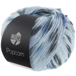 Lana Grossa Popcorn 06 Hellblau/petrol/graphit