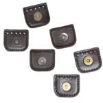 Go Handmade Magnet-Druckverschluss 4 cm Dunkelbraun mit Gold, Silber und Bronze