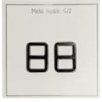 Go Handmade Metallschnalle 25 x 19 mm, Dunkelgrau