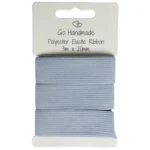 Go Handmade Elastikband: 3 m x 20 mm, Grau/blau