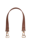 Go Handmade Taschengriff mit Karabinerhaken und D-Ring: 50 x 2,5 cm, Braun/Bronze
