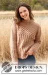 235-1 Cracked Walnuts Sweater by DROPS Design
