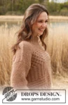235-1 Cracked Walnuts Sweater by DROPS Design