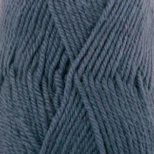 65 Jeansblau (Uni Colour) - lila Einsätze