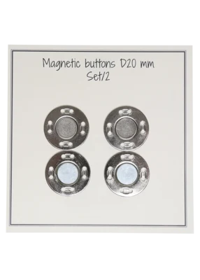 Go Handmade Magnetknöpfe Silber