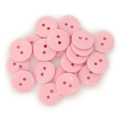 HobbyArts Runde Kunststoffknöpfe Pink, 12.5 mm, 20-tlg