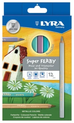 Lyra Super Ferby Metallic Farbstifte, 12-tlg