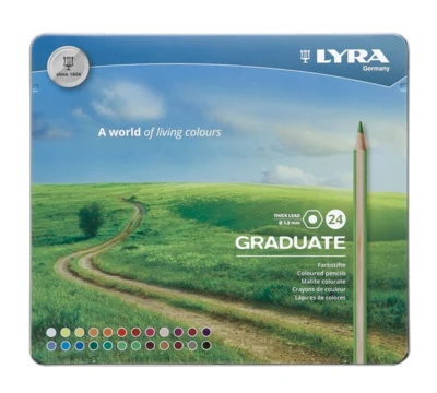 Lyra Graduate Farbstifte im Metalletui, 24 Stück