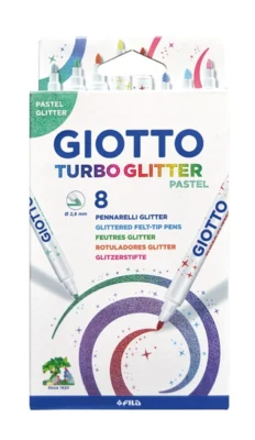 Giotto Turbo Glitzerstifte Pastell, 8-tlg