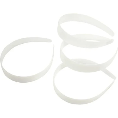Haarreifen Kunststoff Weiß, 25 mm