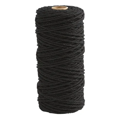 Knyttegarn 2mm 100m 50 Schwarz