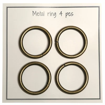 Go Handmade Metall O-Ring, 4 Stück, 28 mm