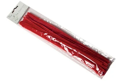Craft Line Pfeifenreiniger Rot 0,9x30 cm, 15 Stück