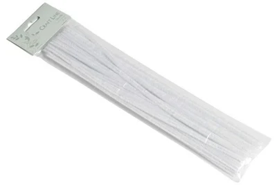 Craft Line Pfeifenreiniger Weiß 0,9x30 cm, 15 Stück
