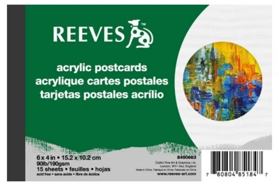 Reeves Postkarte Acryl, 15 Seiten