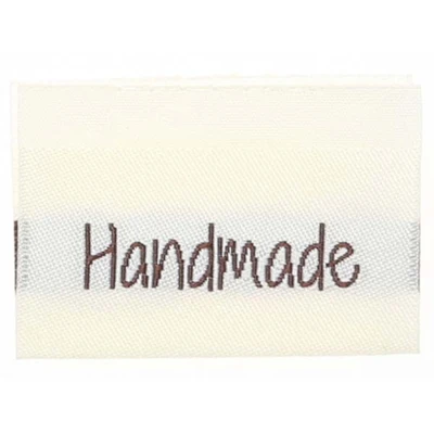 Go Handmade Woven Label, doppelseitig, 35 x 19 mm, 10 Stück