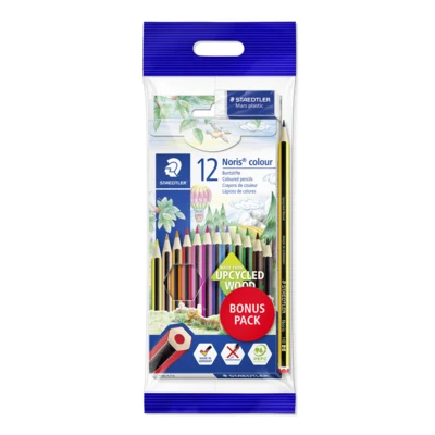 STAEDTLER Noris Club Bleistifte + Bleistift & Radiergummi, 12 + 2 St