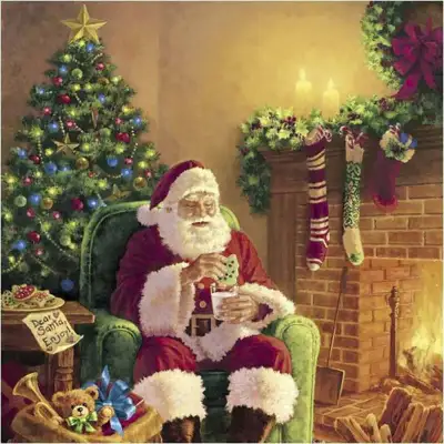 Weihnachtsmann zu Hause
