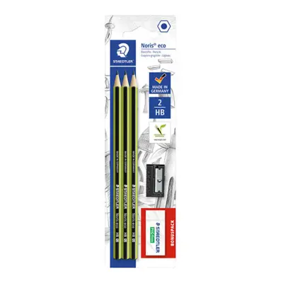 STAEDTLER Noris Eco Bleistiften, Radierer und Spitzer, 5 Stck