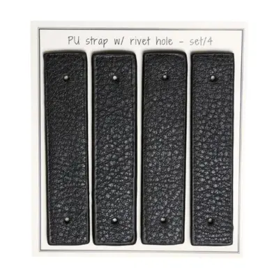 Go Handmade Riemen für Niete, 8,5 x 1,8 cm, 4 St Schwarz