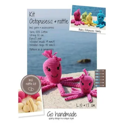 Go Handmade Häkelpaket Tintenfisch und Rassel