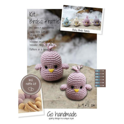 Go Handmade Häkelpaket Vogelbabys und Rassel