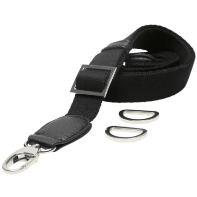 Go Handmade Taschen-Schulterriemen, 85-125 cm 22290 Schwarz/Silber