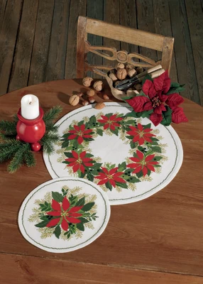 Permin Weihnachtsstickerei - Weihnachtssterne 26 + 42 cm