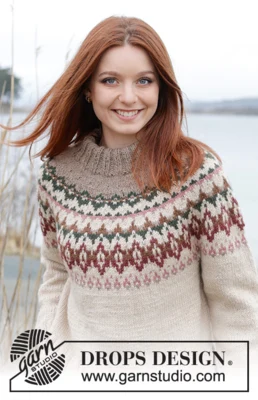 244-9 Forest Echo Sweater by DROPS Design