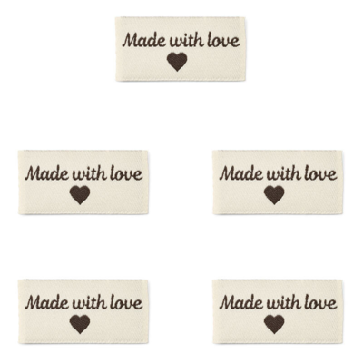 LindeHobby Made With Love, Label Mit Motiv (4 cm x 2 cm)