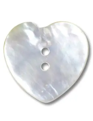 Sie große Alpaka Perle Perle Herz Natur 15 mm (2381-24F1)