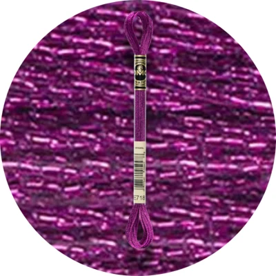 E718 Metallisch Rosenmagenta