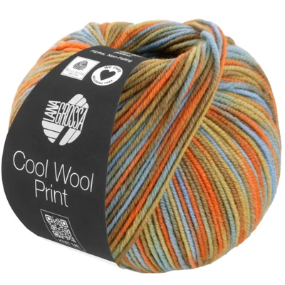 834 Orange/Ocker/Nougat/Seegrün/Graublau
