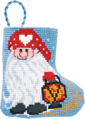 Stickset Weihnachtsmann Weihnachtsstrumpf 7 x 8 cm