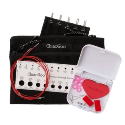 ChiaoGoo Austauschbares Rundnadelset Twist Red Lace, Mini, 10 cm