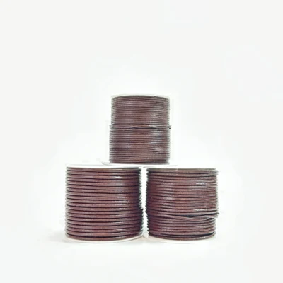 HobbyArts Lederschnur, 10 m, Dunkelbraun