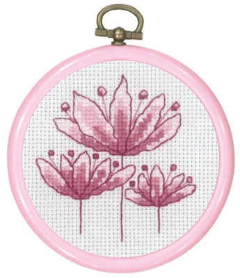 Stickset Rosa Tulpen 8 Ø