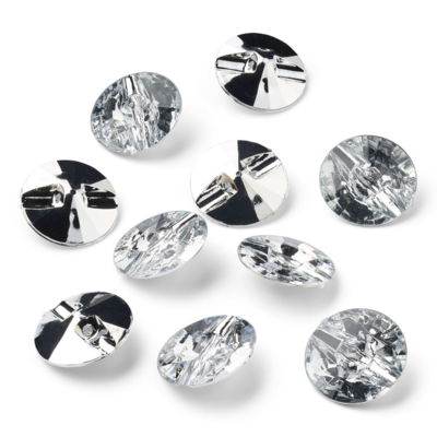 LindeHobby Kristallknöpfe, Klar, 20 mm, 10 Stück